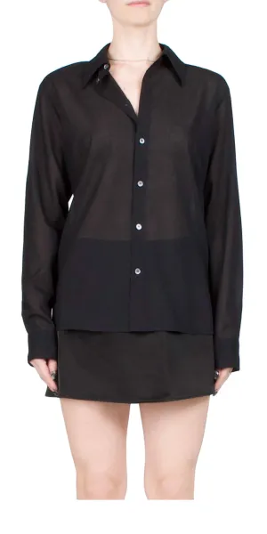 6397 - Sheer Button Down Shirt