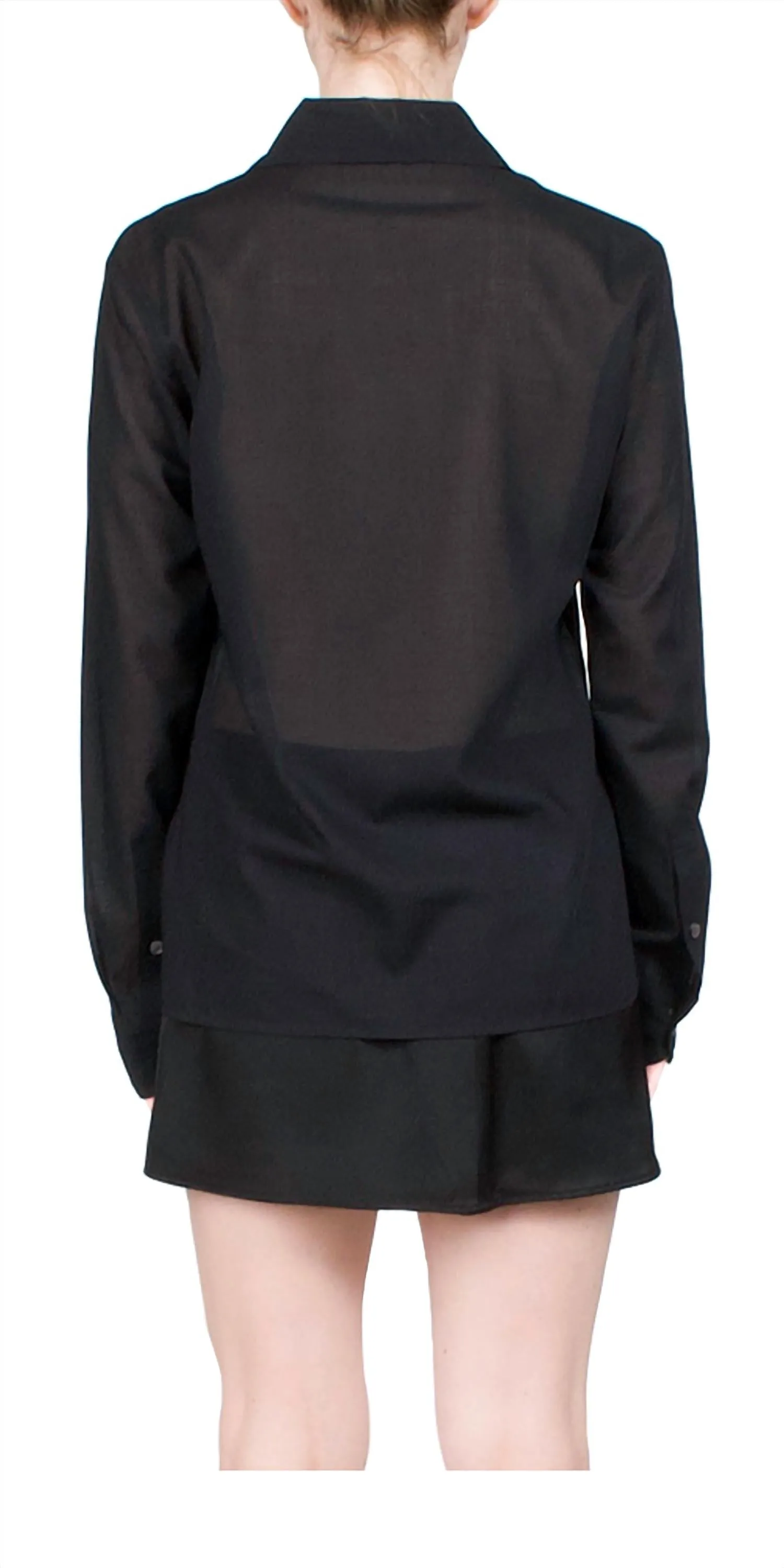 6397 - Sheer Button Down Shirt