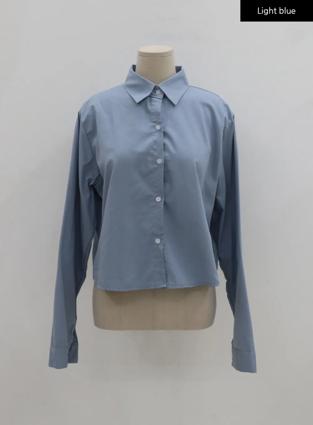 Basic Tone Down Color Crop Shirt BG23