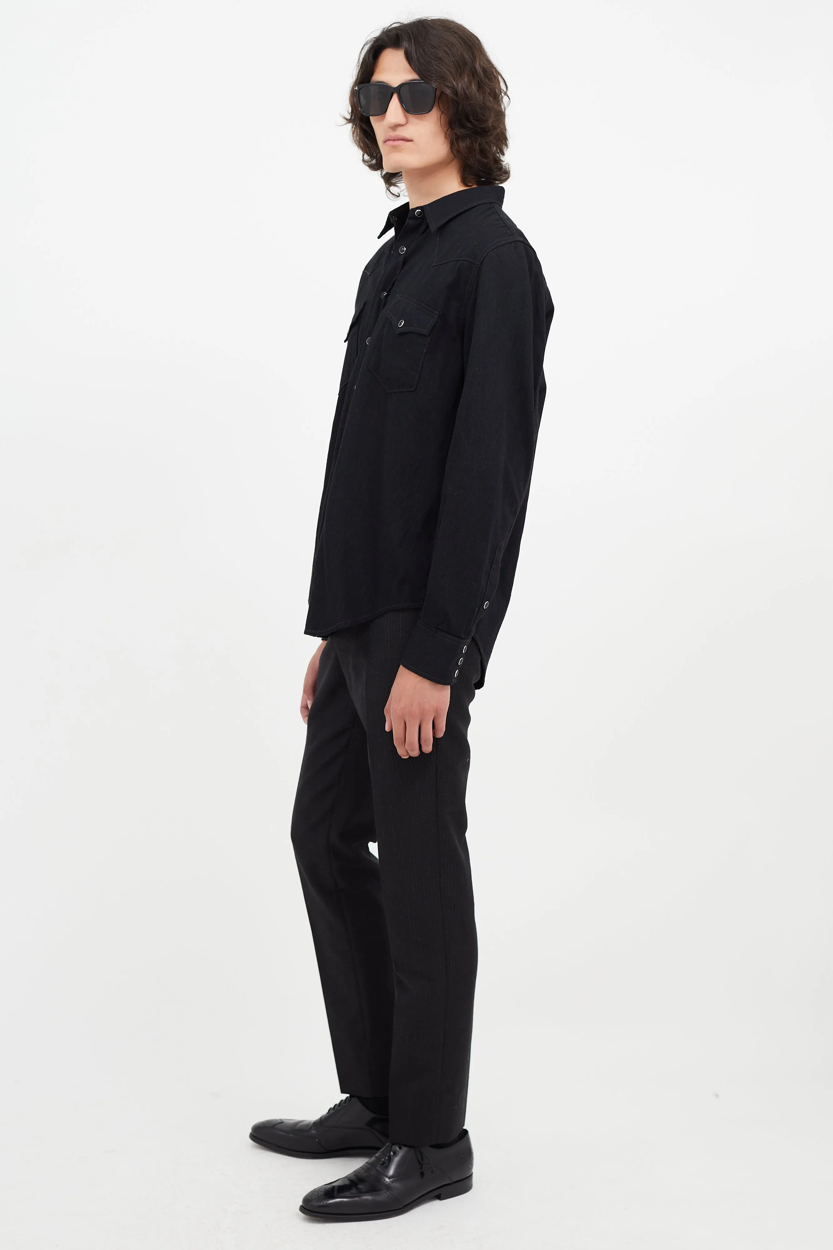 Black & Silver Western Shirt
