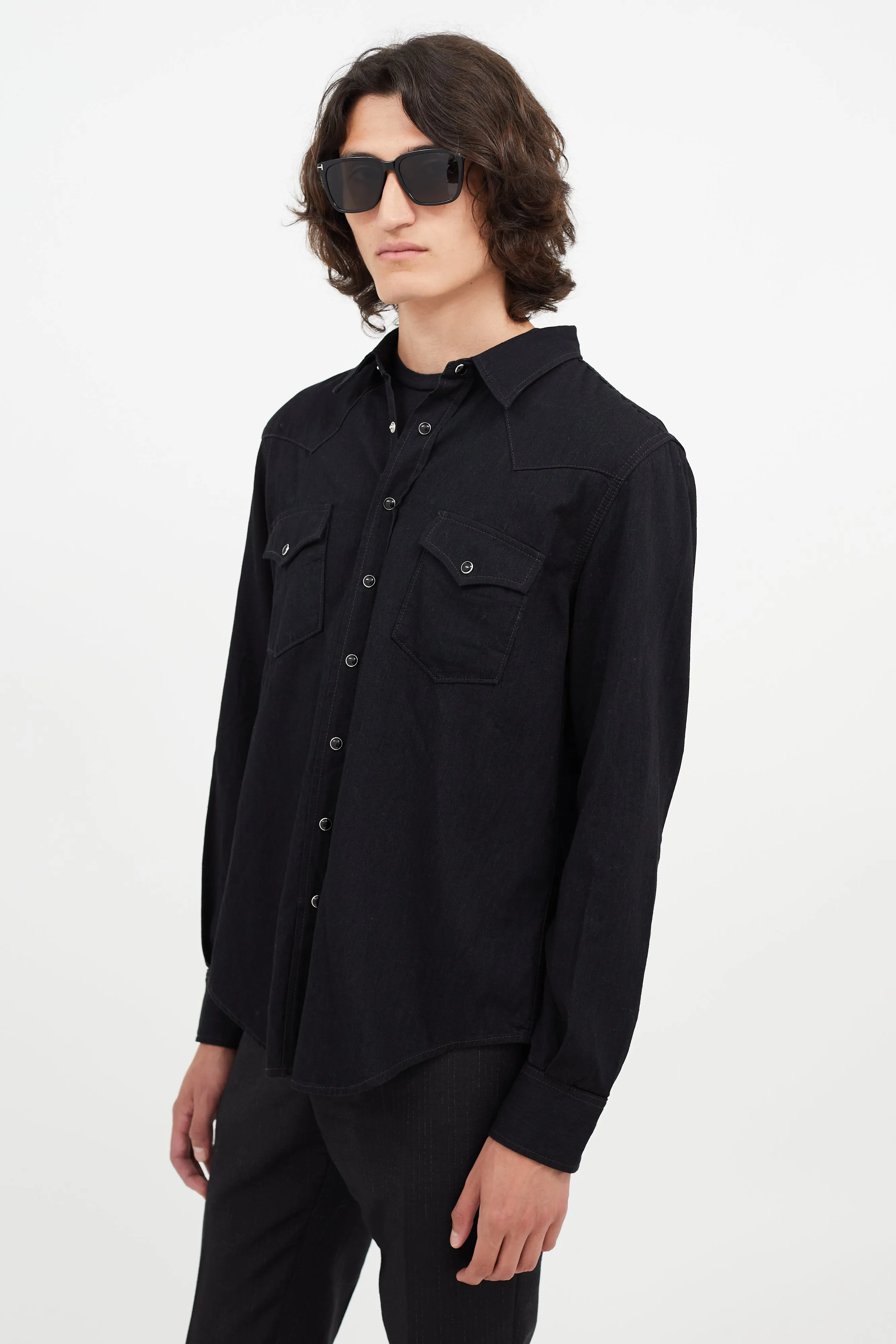 Black & Silver Western Shirt