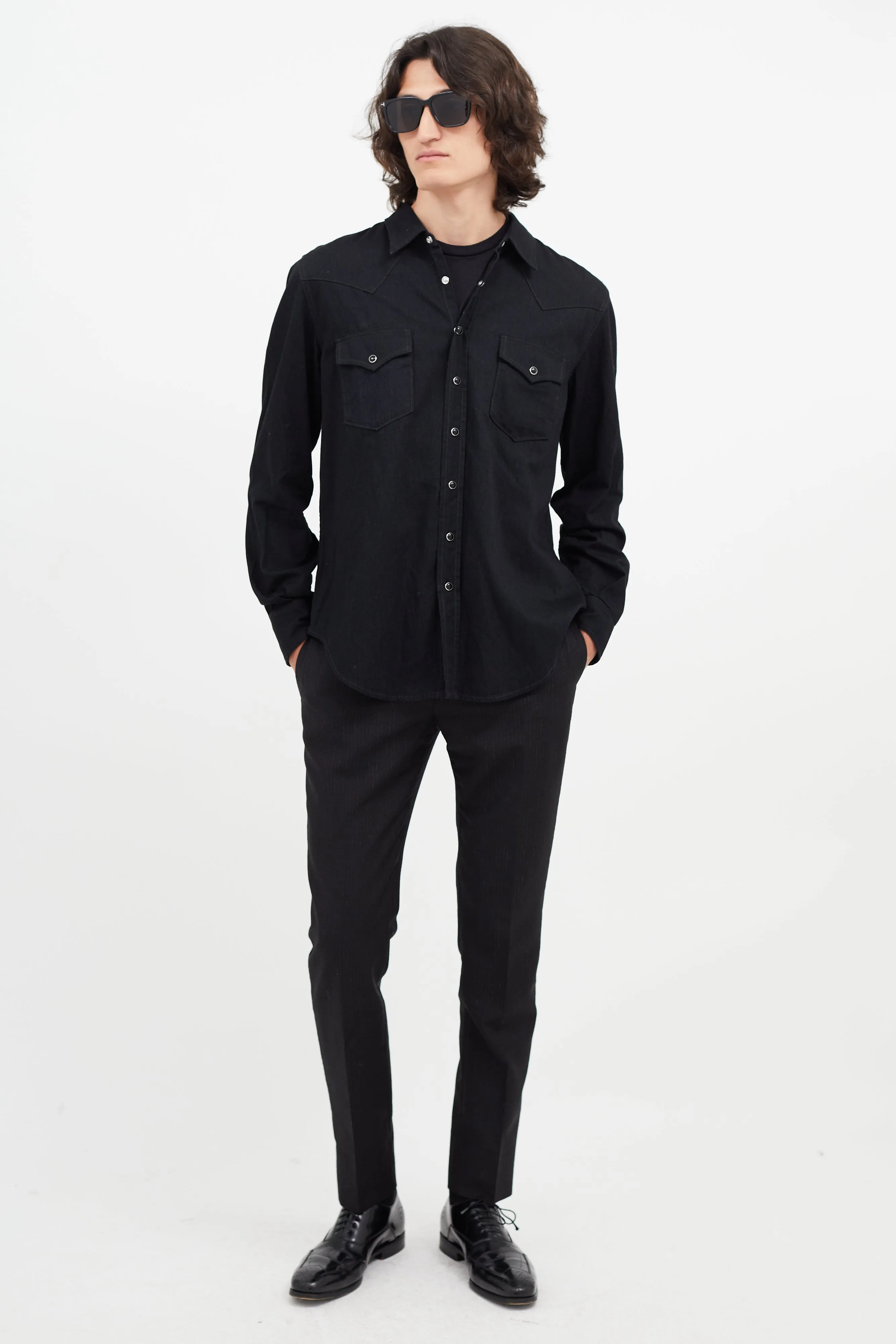 Black & Silver Western Shirt