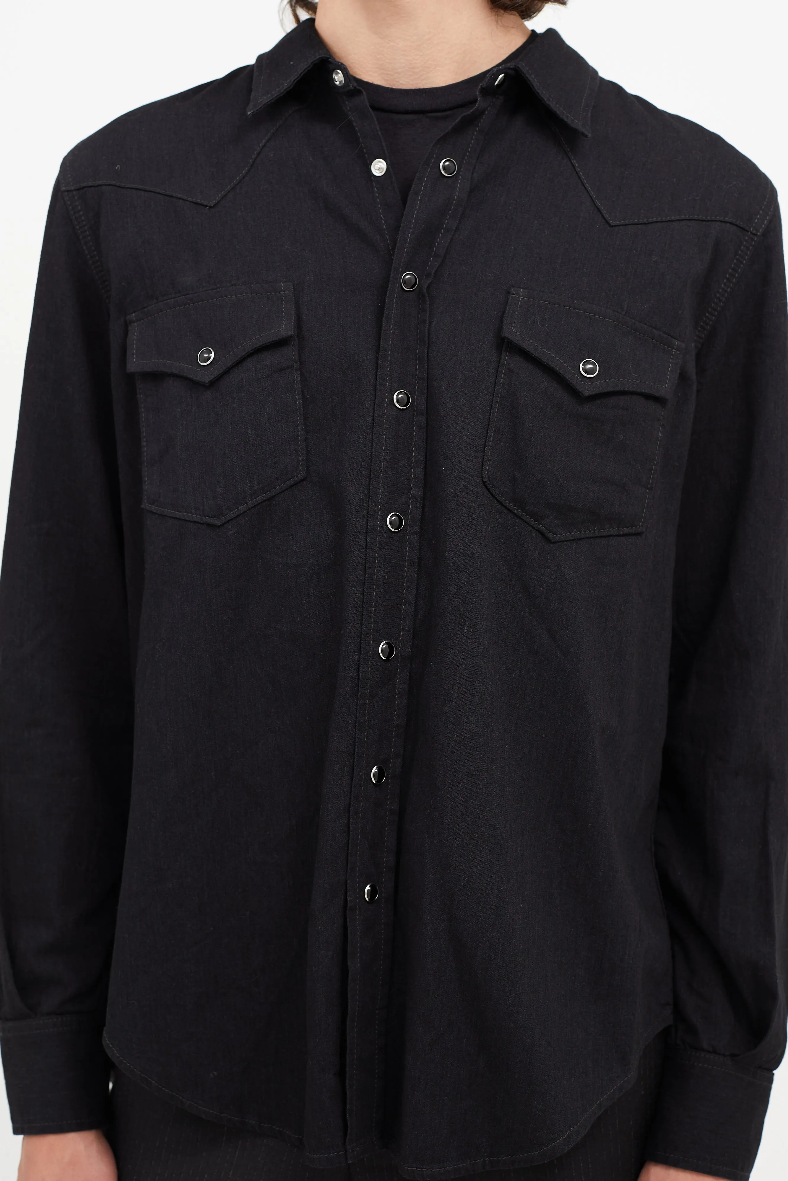 Black & Silver Western Shirt