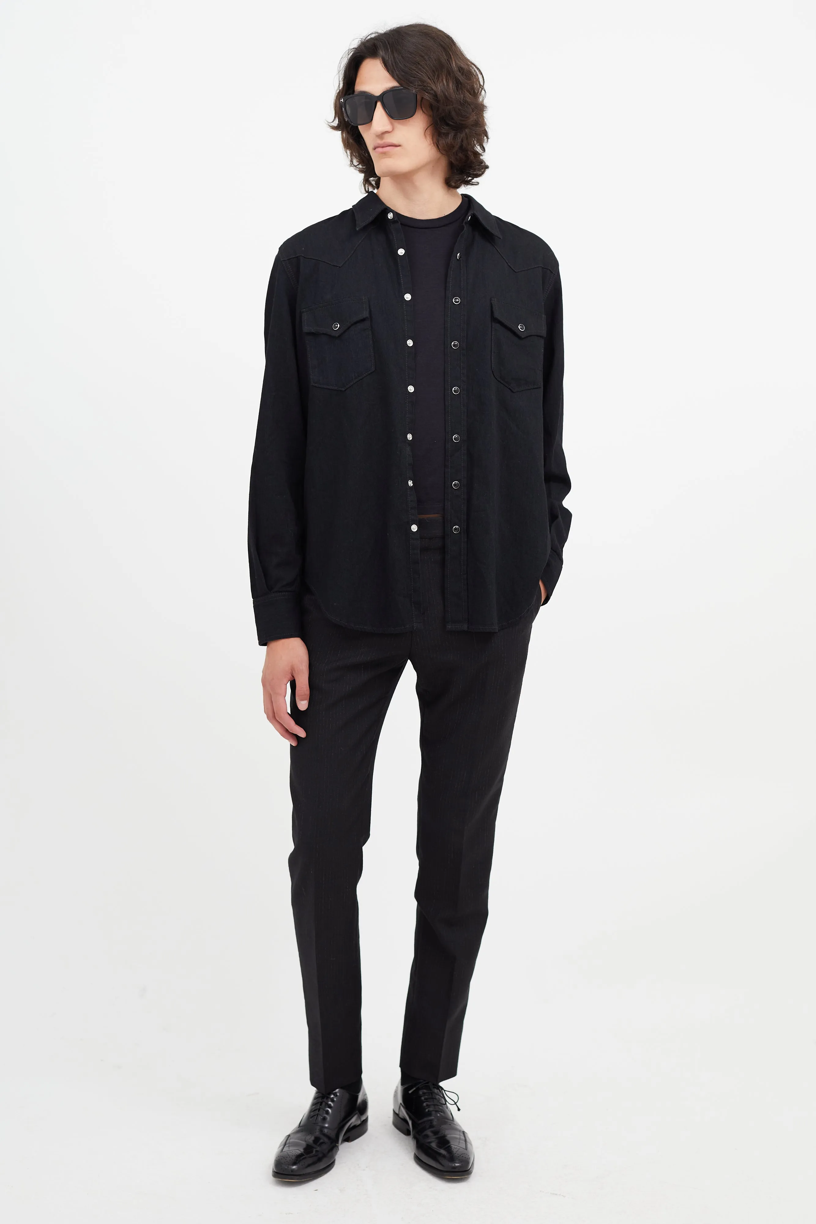 Black & Silver Western Shirt