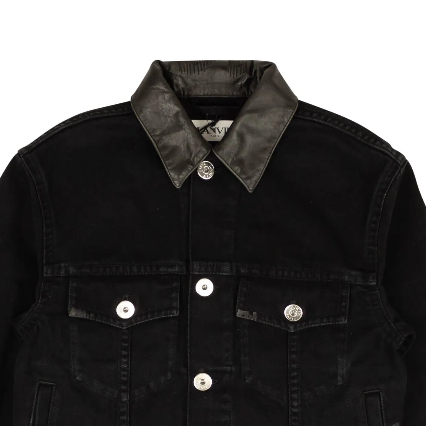 Black Collared Denim Jacket