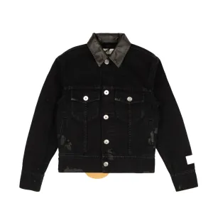 Black Collared Denim Jacket