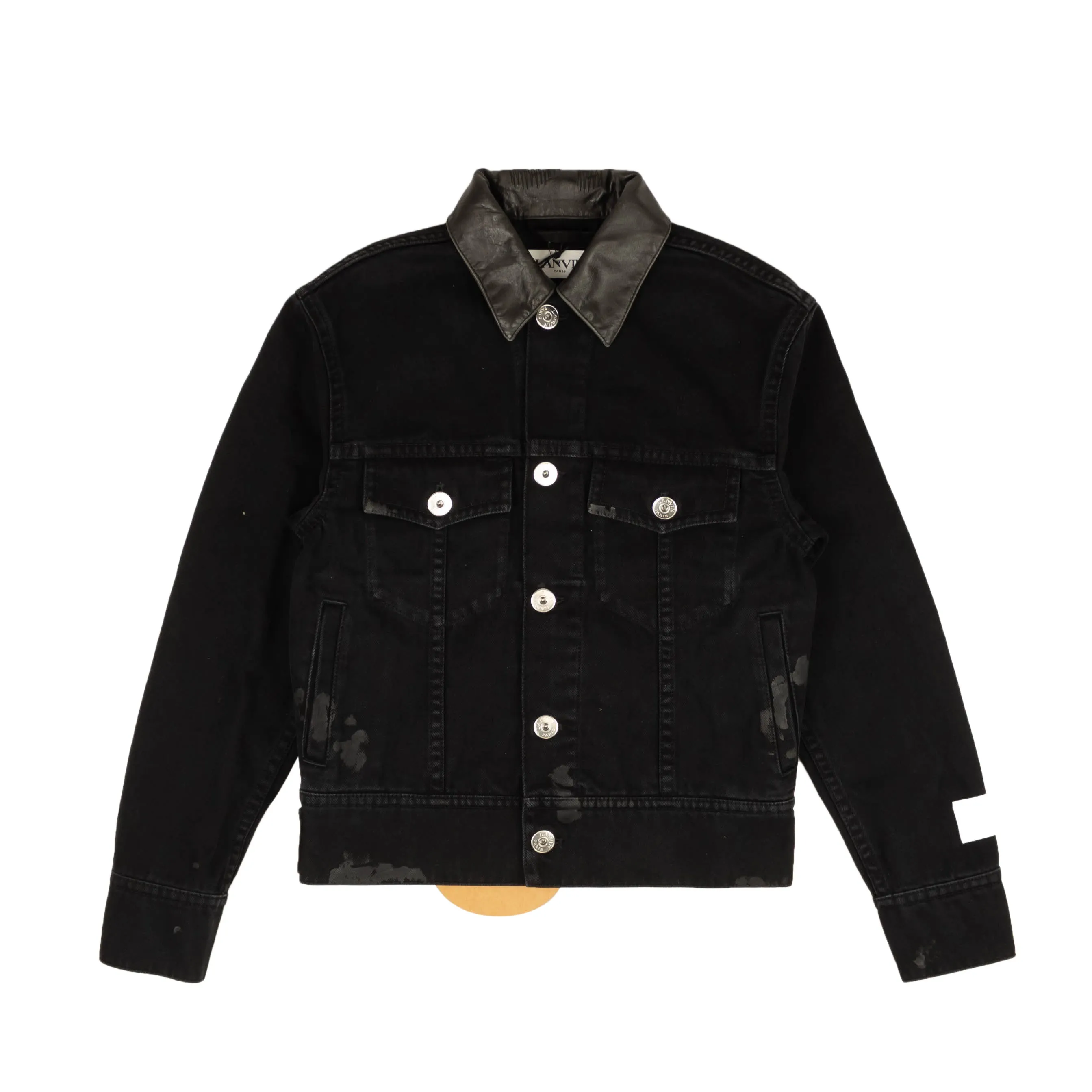 Black Collared Denim Jacket
