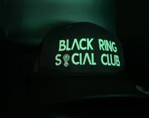 Black Ring Social Club Glow in the Dark Logo Hat