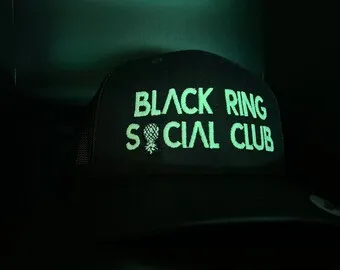Black Ring Social Club Glow in the Dark Logo Hat