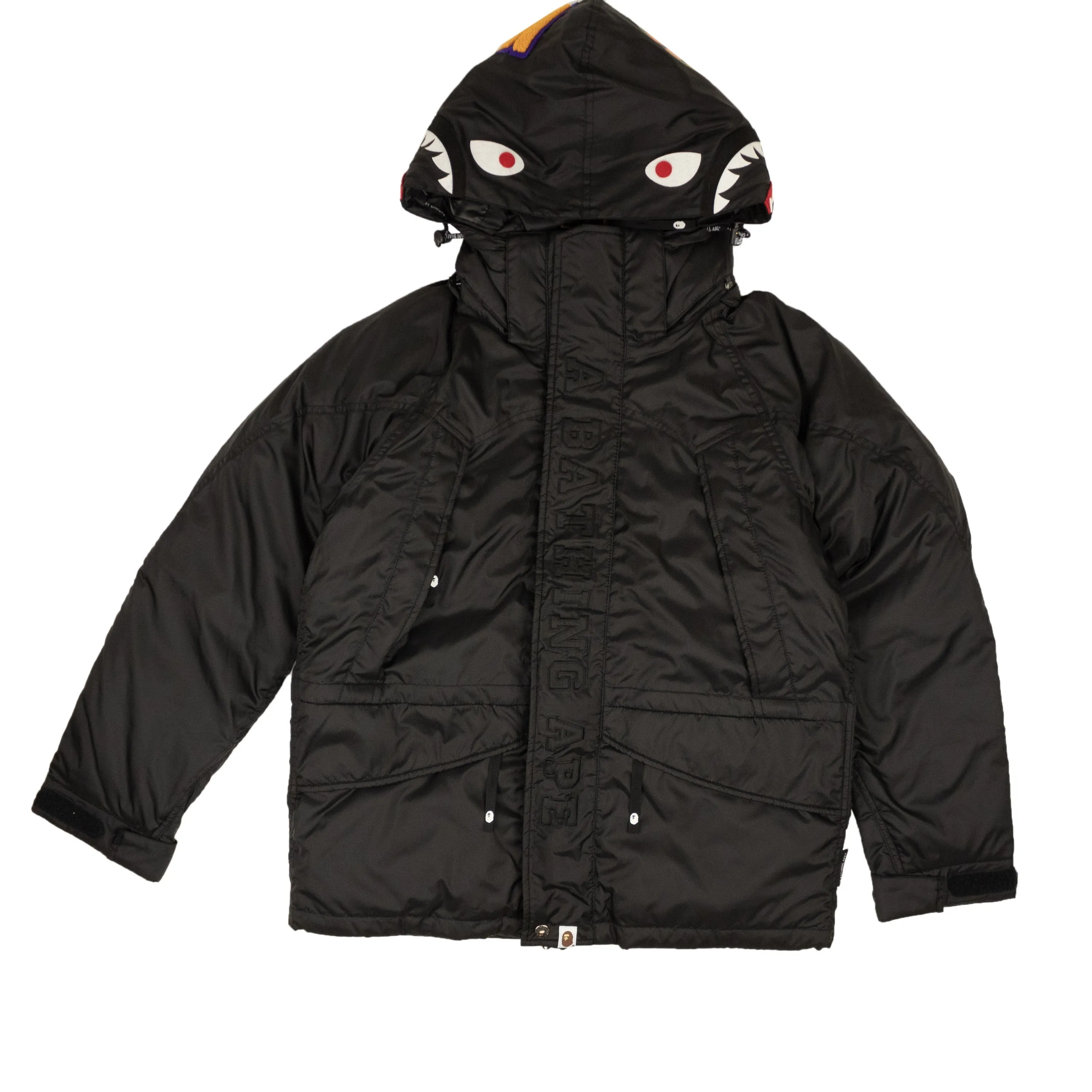 Black Shark Design Snowboard Down Jacket