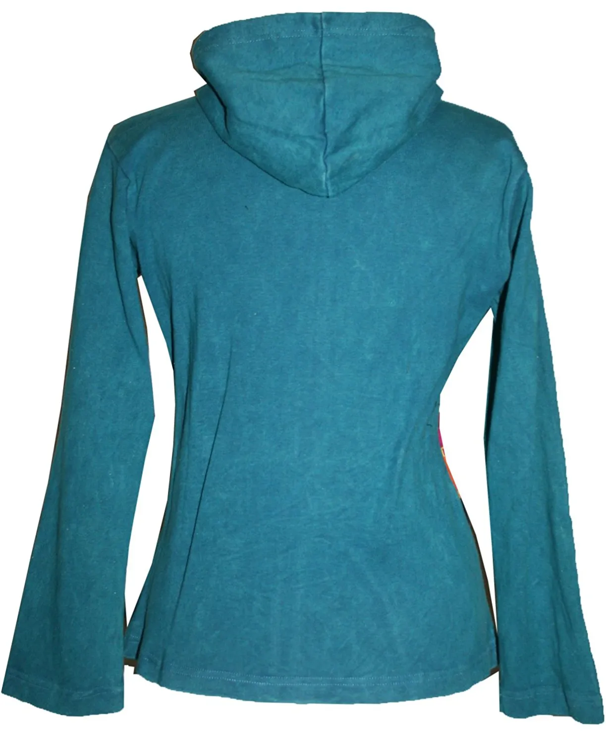 Colorful Peace Sun Star Patch Bohemian Hoodie Jacket