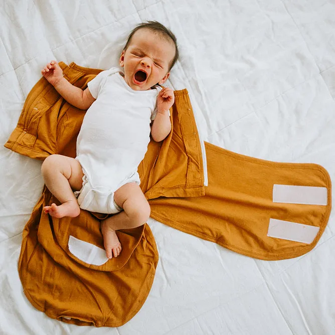 Embe - Baby Swaddle 2-Way Starter Swaddle - Burnt Orange