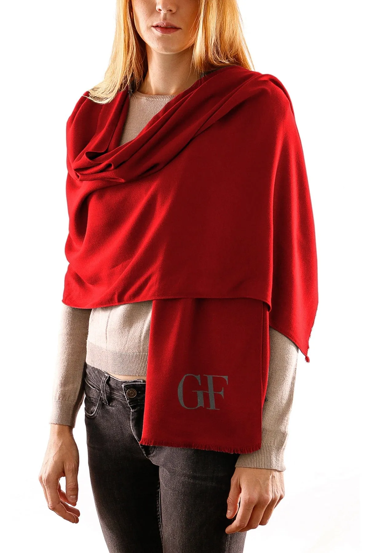 Gianfranco Ferre Bright Red Pashmina Scarf