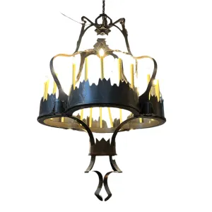 Iron Chandelier, Custom, 24 Light, Rustic, Extra Large