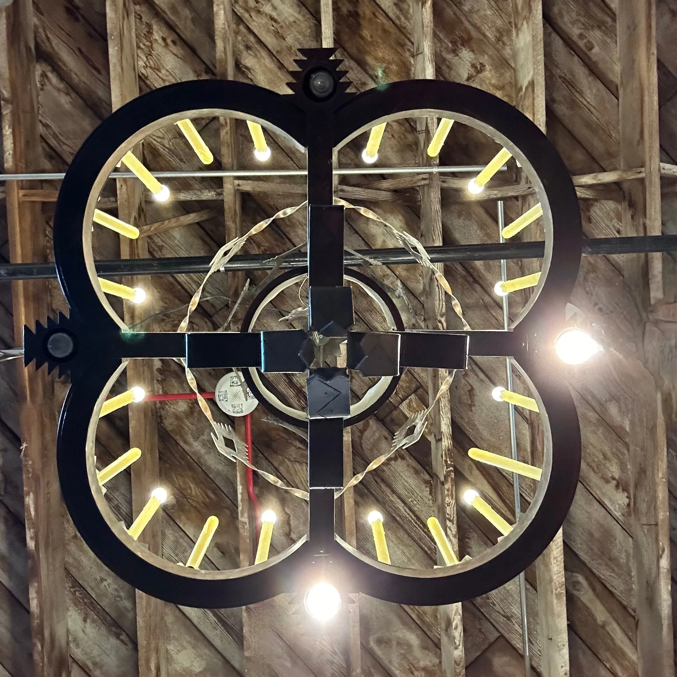 Iron Chandelier, Custom, 24 Light, Rustic, Extra Large