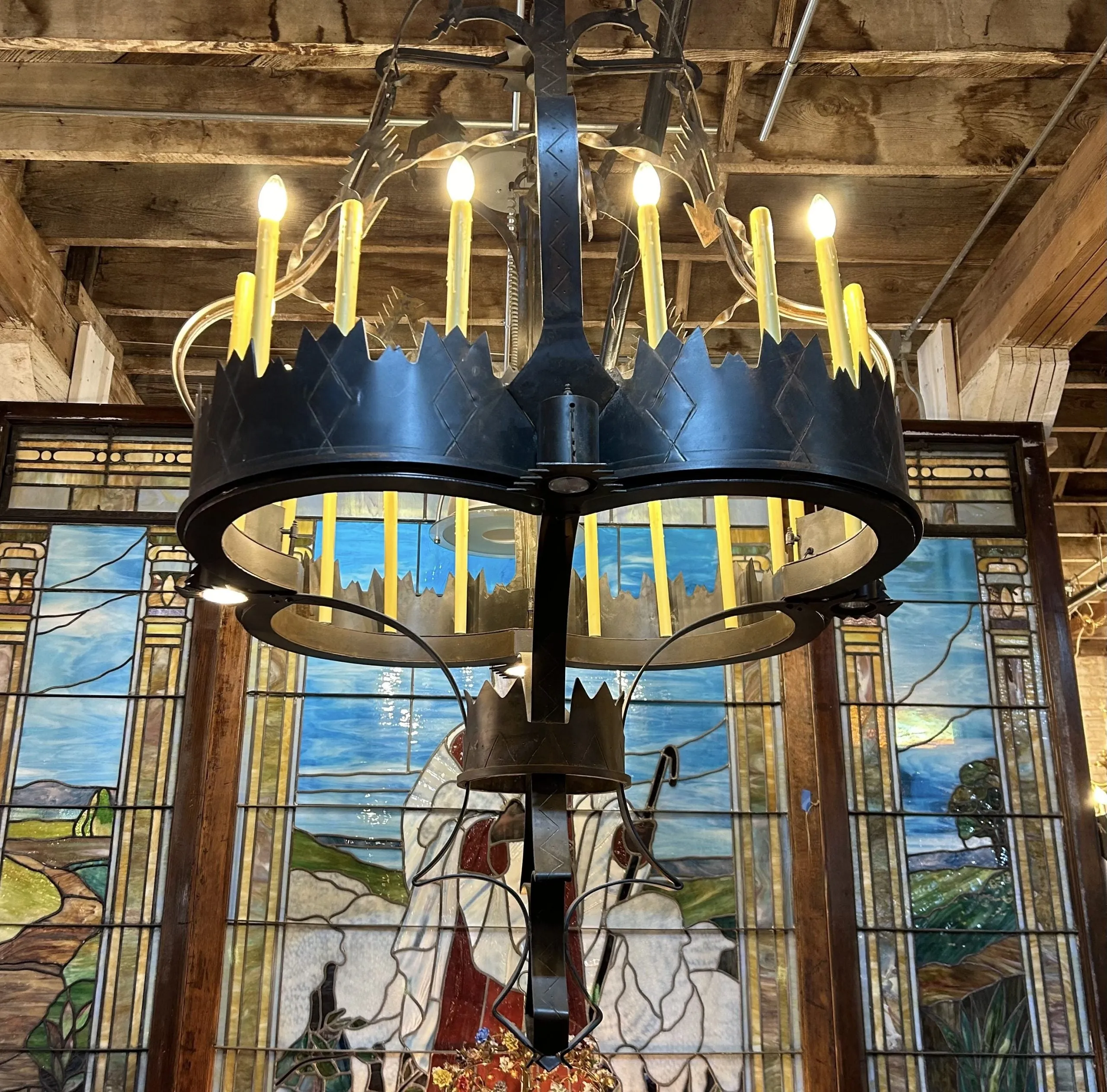 Iron Chandelier, Custom, 24 Light, Rustic, Extra Large