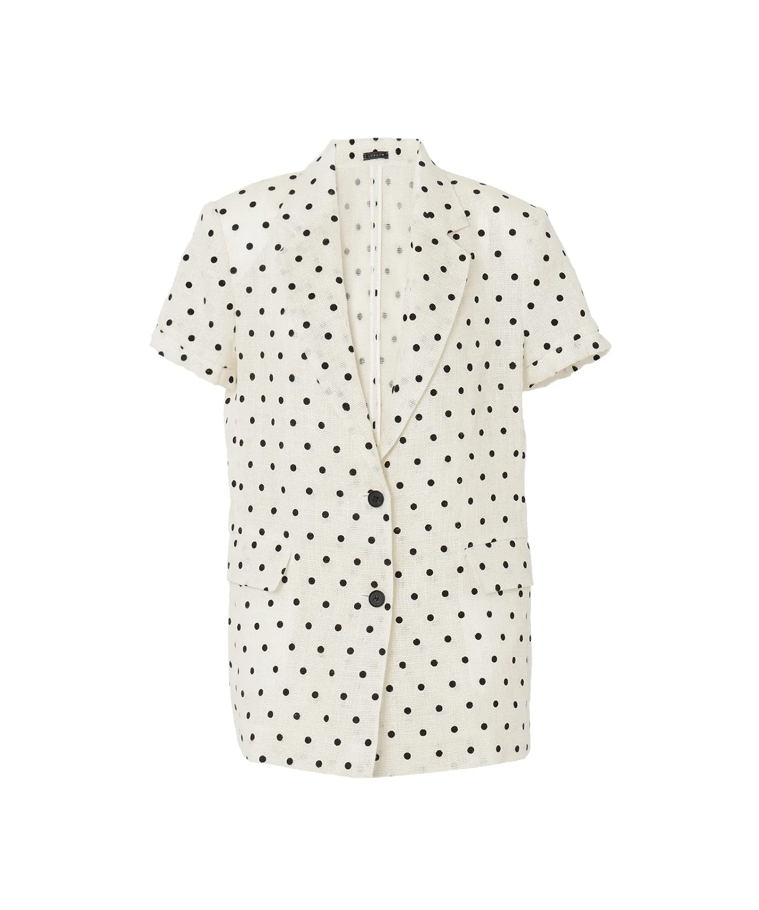Linen and cotton-blend short jacket