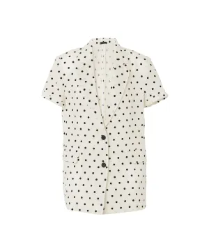 Linen and cotton-blend short jacket